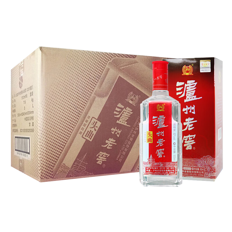 泸州老窖股份出品浓香型白酒 52度 500mL 6瓶 泸州老窖头曲 479元