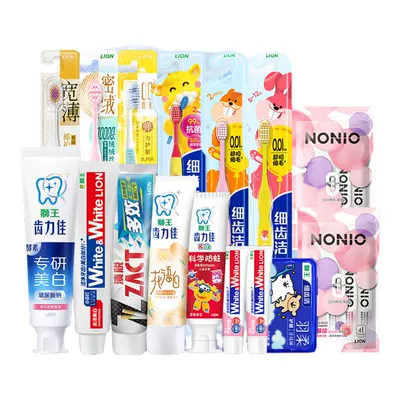 LION狮王 牙膏美白去渍清新口气口腔护理家庭套装*任选5件 29元(需领券,合5.80元/件)