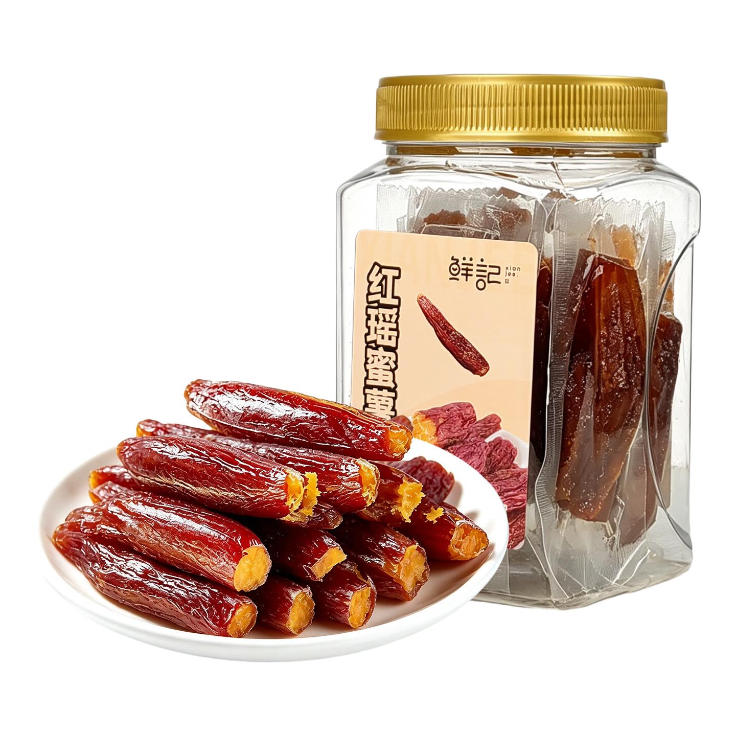 鲜记 农家原味番薯条 即食休闲零食蜜饯果干 黄金地瓜干 红薯干 红瑶红薯干400g 券后9.9元