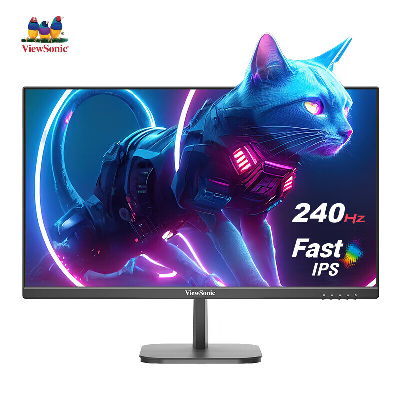 PLUS会员、百亿补贴：ViewSonic 优派 23.8英寸原生240Hz电竞显示器 VX24G10 597.5元