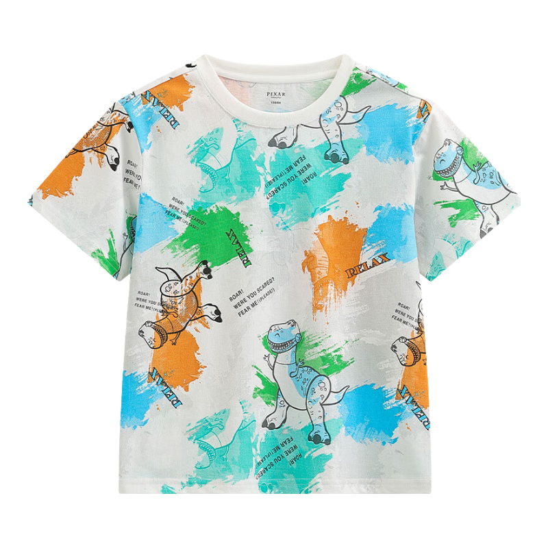 再降价、PLUS会员：Disney 迪士尼 夏季儿童圆领短袖T恤 男女童款 纯棉/速干 