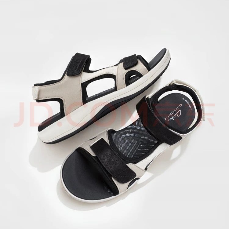 Clarks 魔术贴 女士凉鞋 白色 261772864 37.5 289元（需用券）