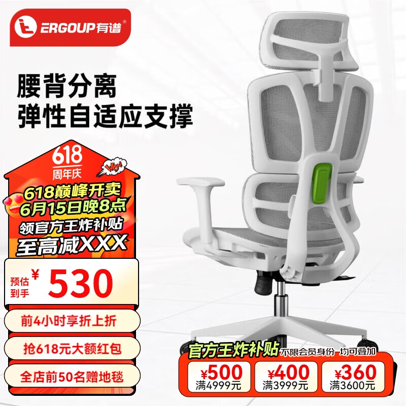 ERGOUP 有谱 V1 人体工学椅电脑椅 ￥453.81