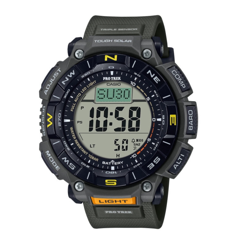 CASIO 卡西欧 Pro Trek 坚固太阳能三重传感器 男士手表 PRG340-3 1263.1元包邮（拍