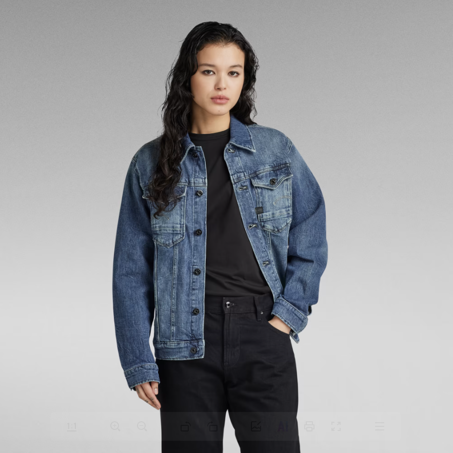 G-Star Raw Arc 3D 中性款修身翻领牛仔夹克D20086 S/XL码368元（天猫旗舰店折后1118元）