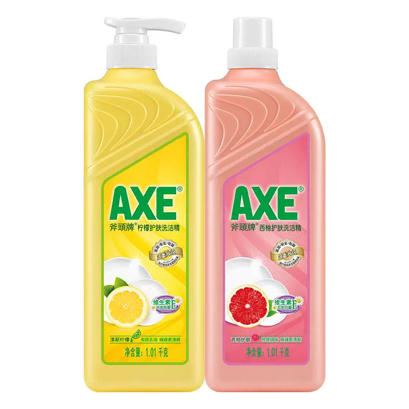 AXE 斧头 牌洗洁精2瓶家用厨房家庭装去油护肤大桶洗碗不伤手实惠装 ￥22.9