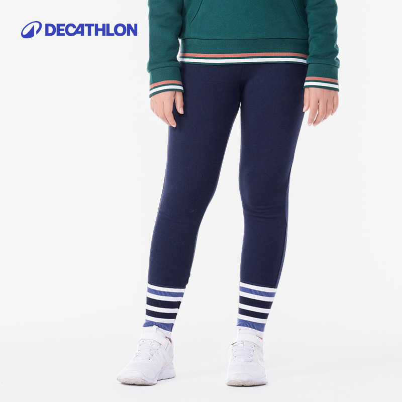 迪卡侬 DECATHLON 女童鲨鱼裤秋款保暖舒适紧身裤弹性瑜伽裤速干运动裤子KIDC 