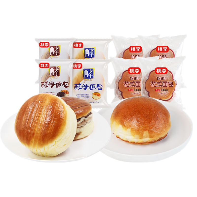 桃李 酵母巧克力面包组合 580g 14.9元（需用券）