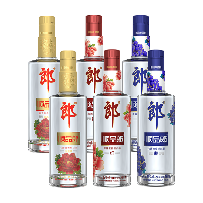 郎酒 顺品郎 45%vol 兼香型白酒 480ml*6瓶 300元