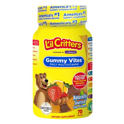 丽贵lilcritters 小熊糖儿童复合维生素vd补锌vc软糖 70粒 39元