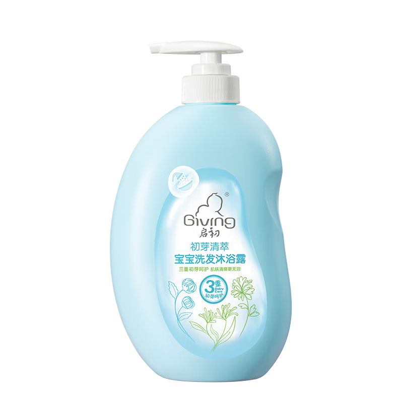 启初 宝宝婴幼儿童洗发水沐浴露 二合一 600ml 无泪温和保湿 19.9元(需领券)