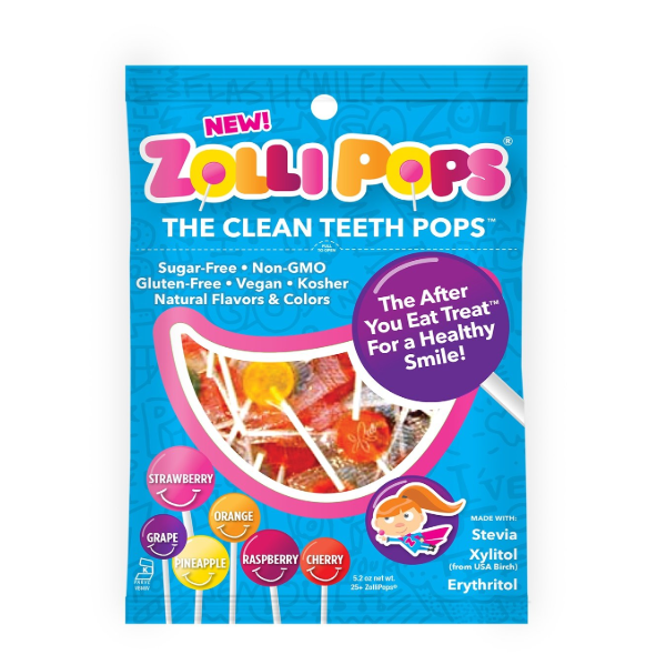 入榜福布斯健康食品，Zollipops 祖莉 清洁牙齿棒棒糖 多口味75支装114.28元