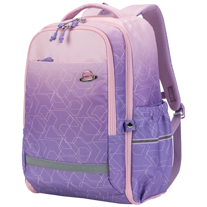 PLUS会员：Carany 科幻几何系列 一体式可打开初高中生减负书包 水粉科幻 129