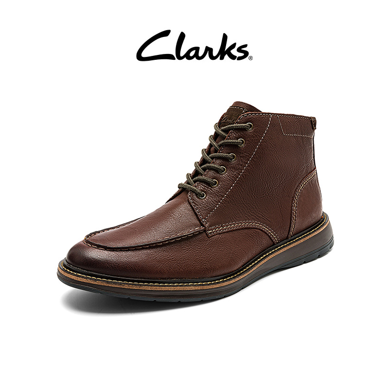 Clarks 其乐 男士时装靴秋冬季时尚英伦风轻盈缓震高帮皮靴男 568.78元（需用