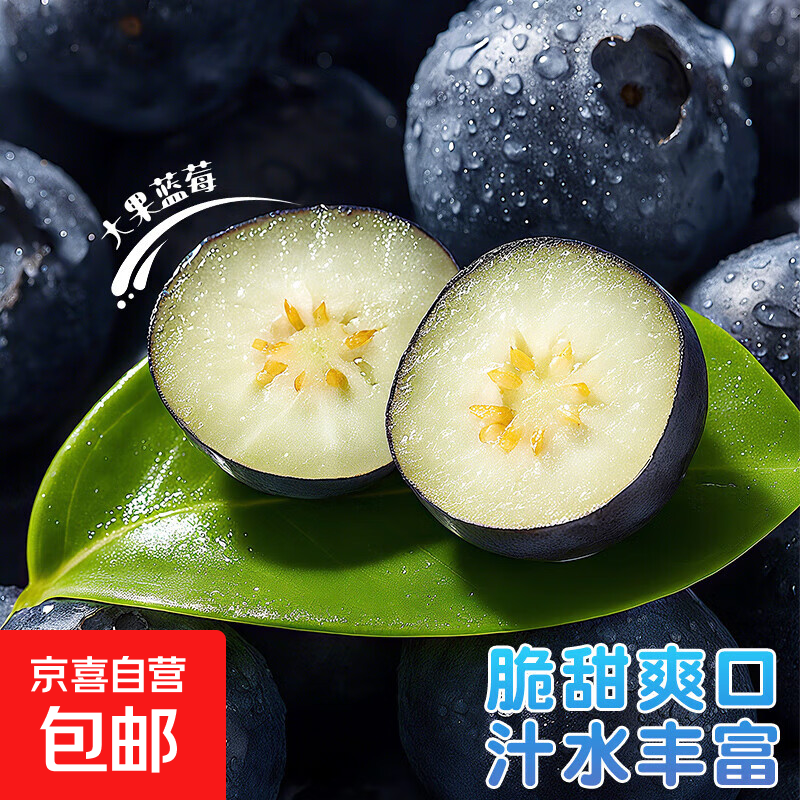 云南蓝莓超大果蓝莓 孕妇新鲜水果精选送礼 2盒装 5.9元
