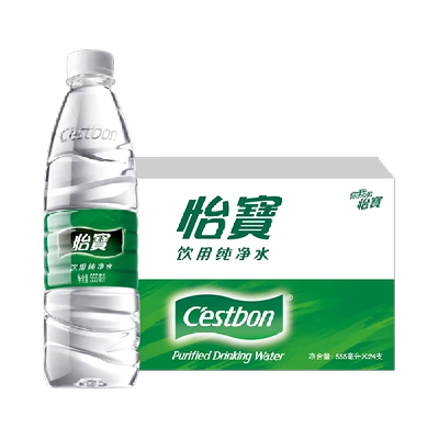 怡宝饮用水纯净水非矿泉水555ml*24瓶箱装 19.02元（返3元超市卡）