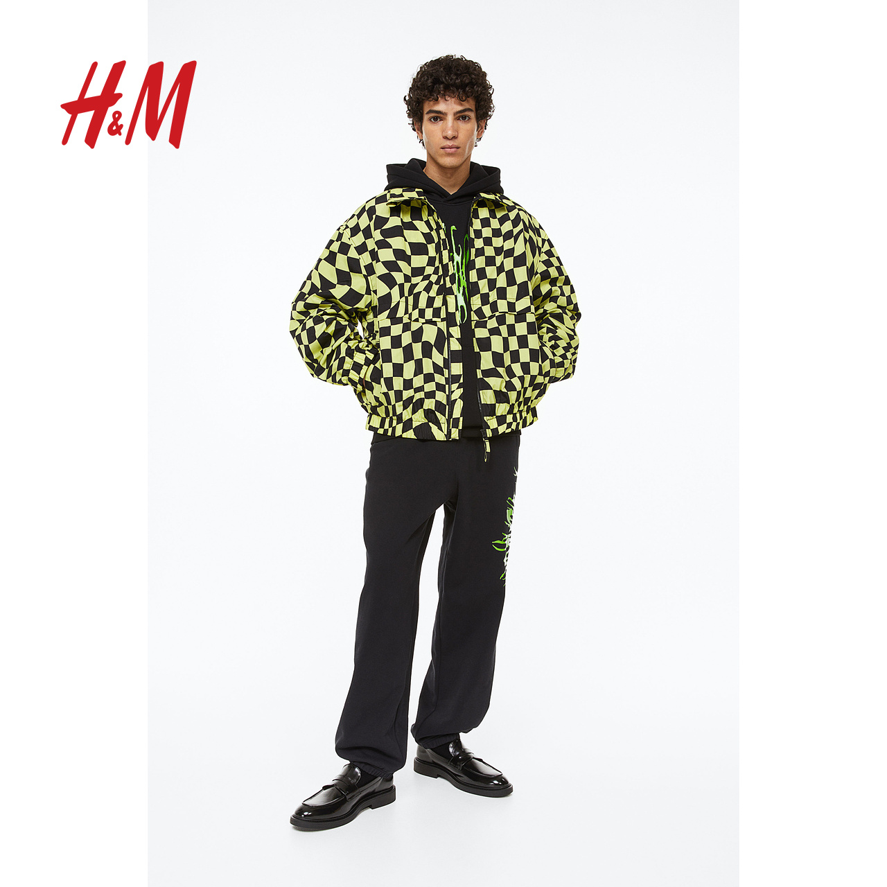 H&M HM男装夹克2023冬季外套男疏水尼龙田径高领运动外套1138835 133元（需买2件