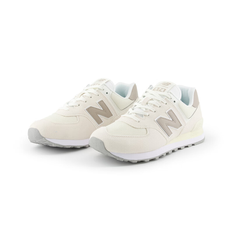 new balance NB574官方休闲鞋24新款男鞋女鞋情侣复古运动鞋 米白色 38.5 (脚长24cm