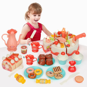 纽奇 儿童过家家玩具 生日蛋糕水果切切乐 83件套 18.6元（需用券）
