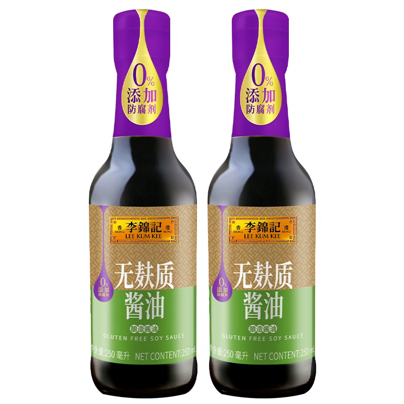 LEE KUM KEE 李锦记 无麸质酱油 250ml*2瓶 ￥11.34