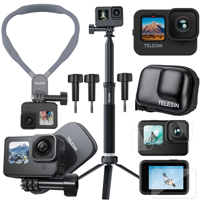 TELESIN 适配GoPro11 10 9配件运动相机实惠套 gopro11/10/9旅行套装 205.67元（需买3