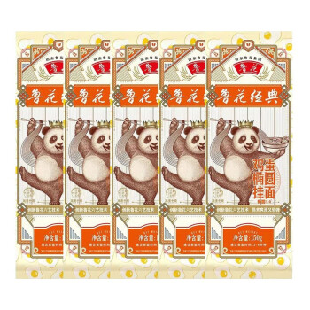 luhua 鲁花 熊猫/考拉椭圆麦芯挂面 150g*5 （两种商品随机发货） ￥4.9