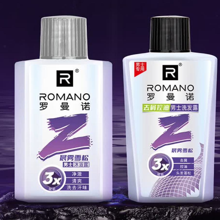 PLUS会员：ROMANO 罗蒙诺 男士沐浴露洗发水便携旅行套装 50g+50g 1.9元（需换购