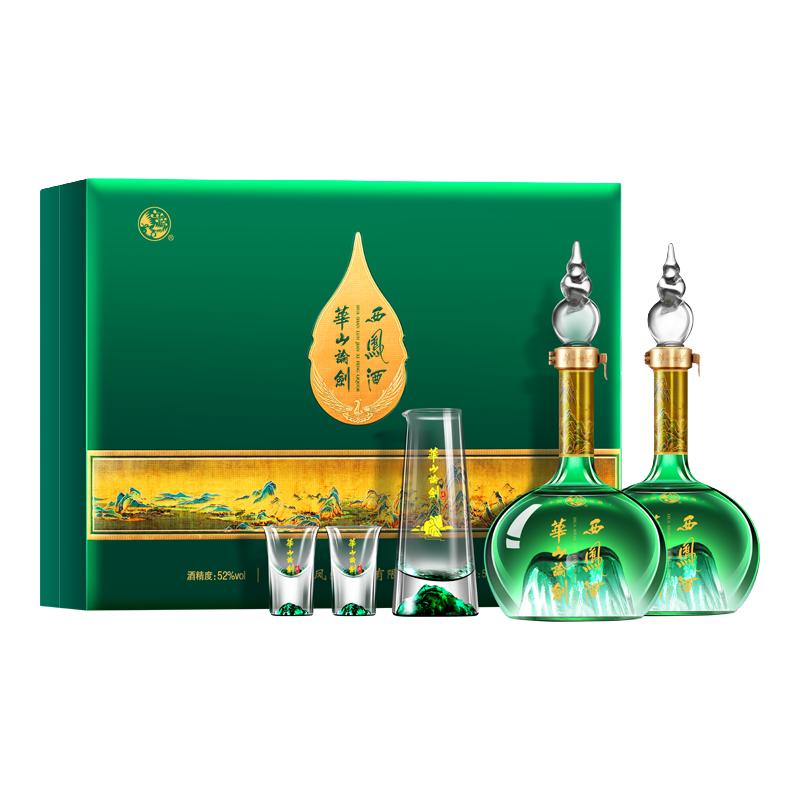 西凤酒 品牌直营●华山论剑西凤酒凤香52度艺术版礼盒送长辈礼500mL*2 466元
