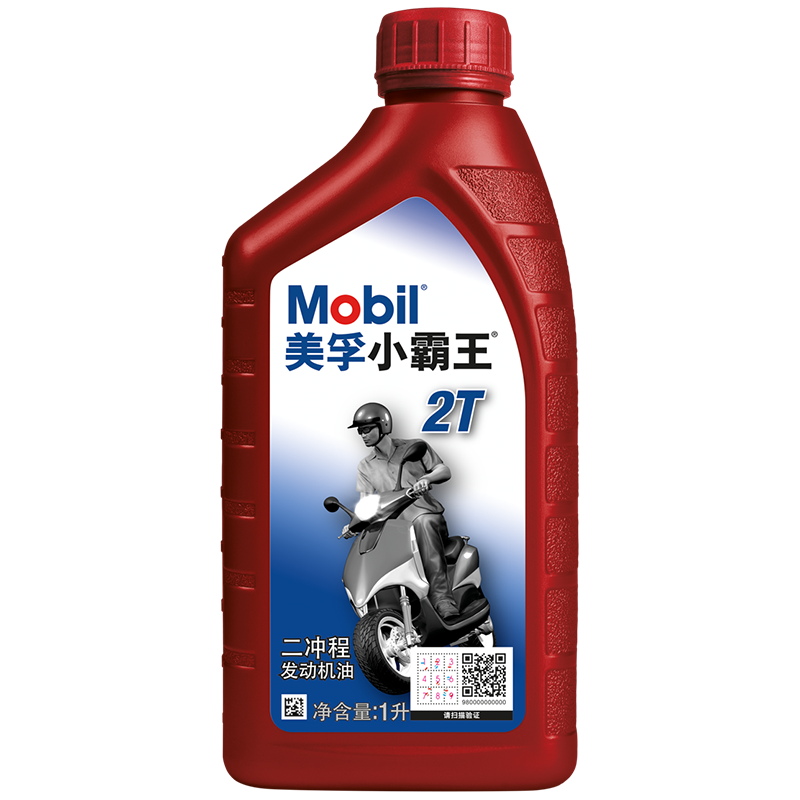 Mobil 美孚 小霸王2T 摩托车机油 二冲程发动机油 FB级 1L 22.87元（需领券）