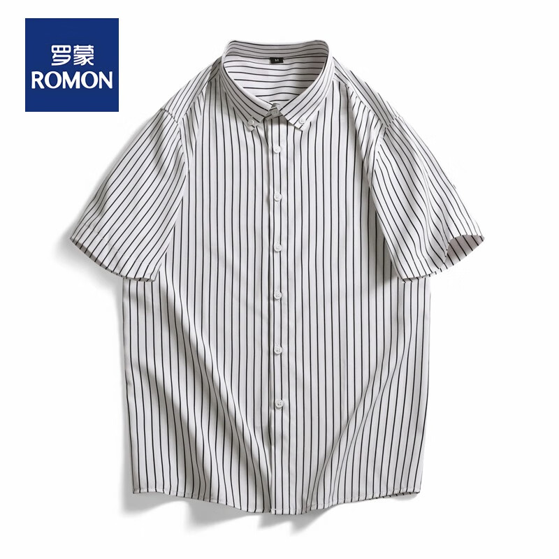 ROMON 罗蒙 男士条纹短袖衬衫 ￥59.1