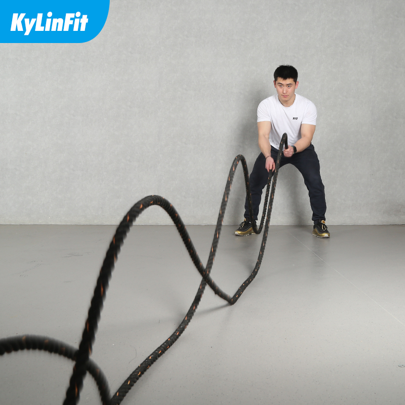 KYLIN 骐骏 战绳家用健身绳子甩大绳男体能训练器材运动绳子力量绳格斗战斗