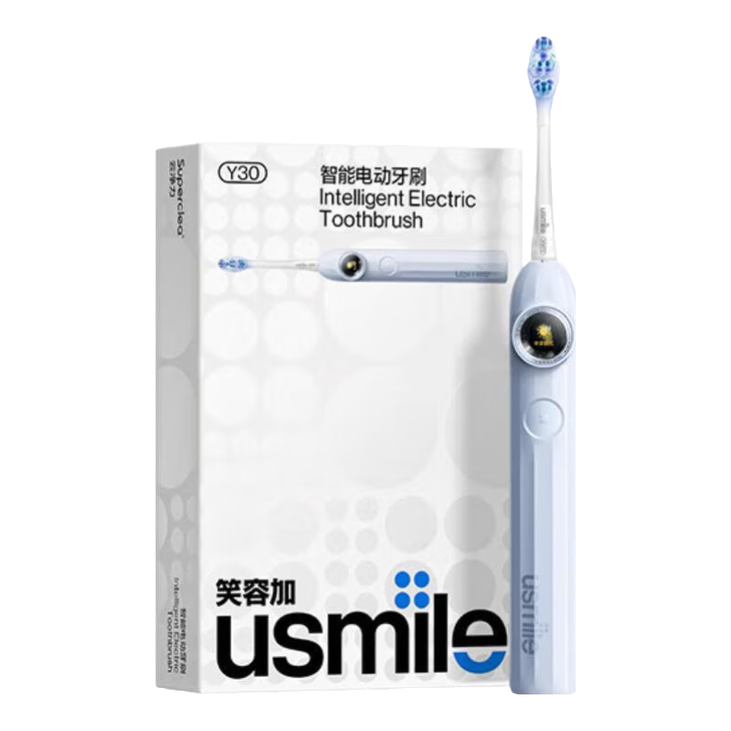 usmile Y30 电动牙刷 智能AI语音骨传导 浅海蓝 2刷头 273.99元