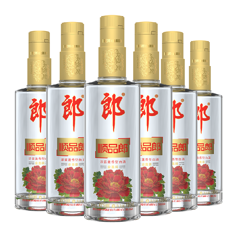 LANGJIU 郎酒 顺品郎金盖浓酱兼香型白酒45度480ml*6瓶 ￥198.55