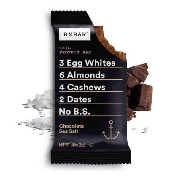 美亚畅销蛋白棒，RXBAR 巧克力海盐味 美味营养蛋白棒52g*24块新低180.15元（可3件95折）