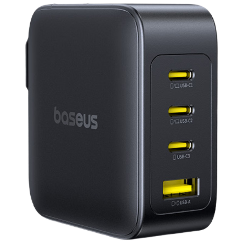 倍思140W氮化镓充电器 type-c多口pd快充头100W 适用MacbookPro联想笔记本电脑苹果