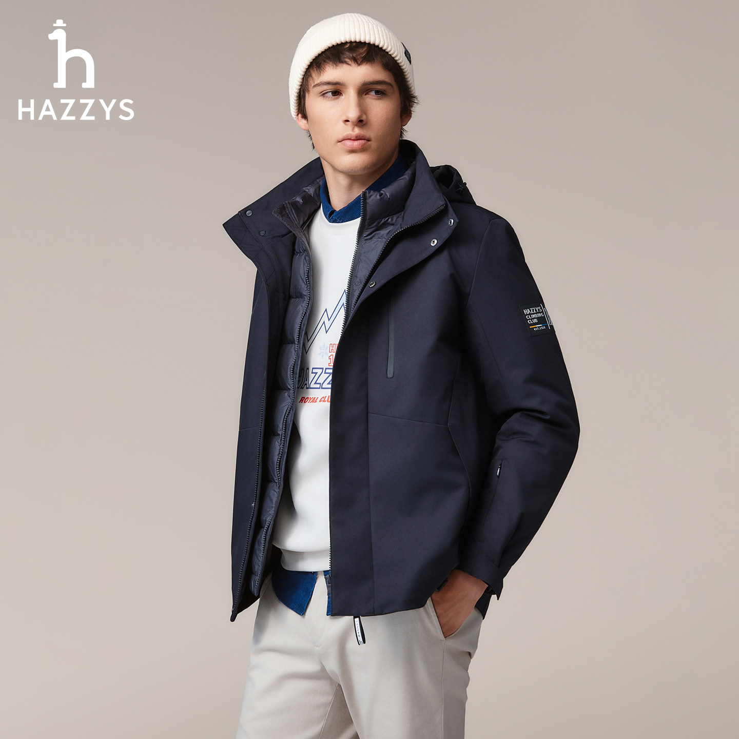 移动端：哈吉斯 男士羽绒服 ASFZU0CDF66a 3300元（淘金币可抵287.4元起）