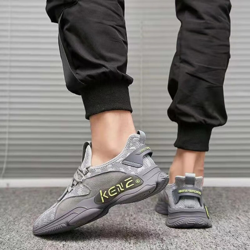 Tasidi-G时尚百搭运动透气新款跑鞋飞织软底运动鞋 -灰色 40 16.8元