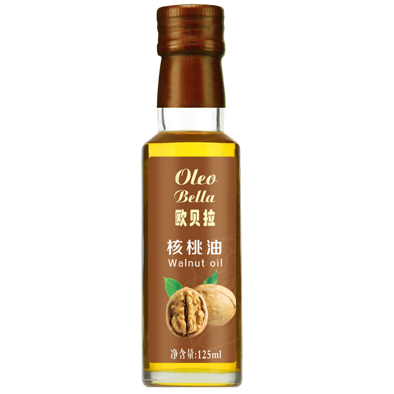 88VIP：Oleo Bella 欧贝拉 核桃油125ml 压榨 热炒油 家庭营养烹饪油 13.21元