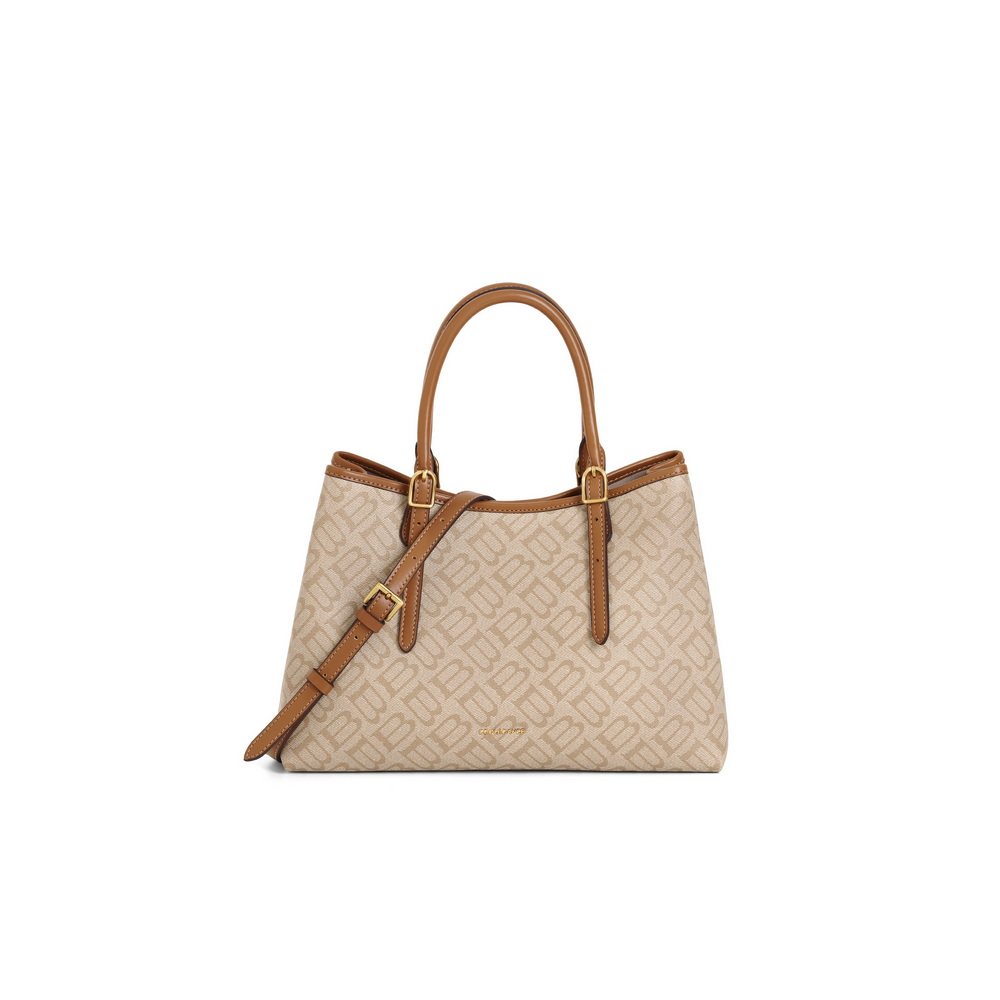 移动端、年货大集：百丽 【情人节礼物】女士包包老花通勤大容量手提斜挎