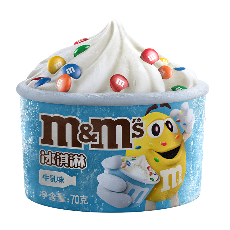 PLUS会员：M&MS 冰淇淋 巧克力/牛乳口味 70g*3杯 任选2件 37.84元包邮（折合18.92