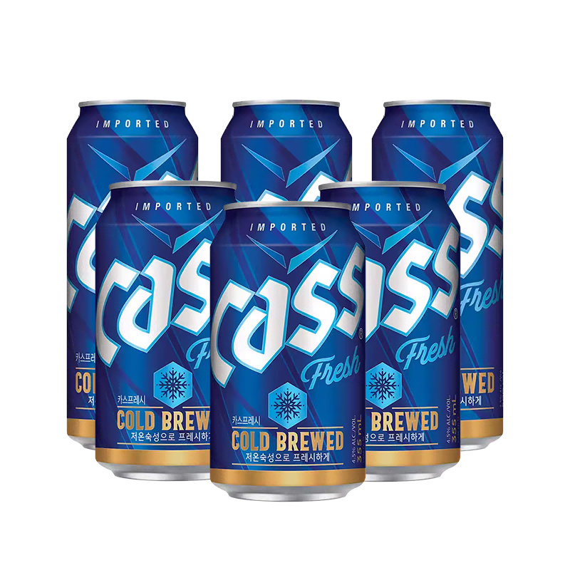 CASS 凯狮 韩国进口CASS凯狮啤酒355ML*6瓶精酿罐装听装小瓶炸鸡 ￥9.41