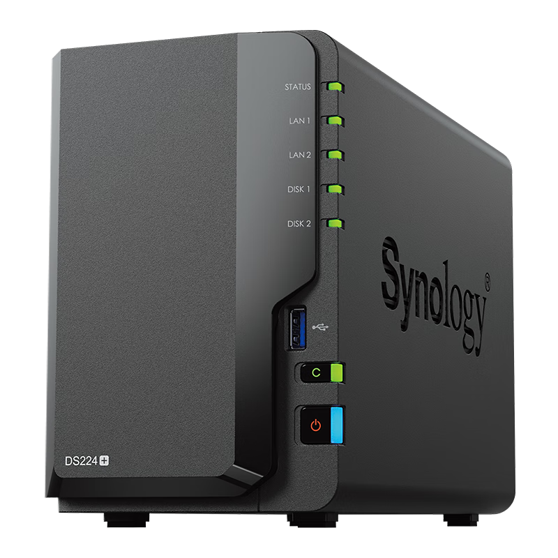 双11狂欢、再降价、plus：Synology 群晖 DS224+ 双盘位NAS（赛扬J4125、2GB） 1986.46