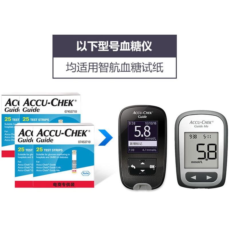 国补7折：罗氏 ROCHE 血糖仪家用智航血糖试纸（100片试纸+针头） 176.47元