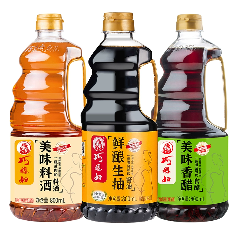 巧媳妇 调味组合装（生抽+醋+料酒）800ml*3（多种组合） 16.90元