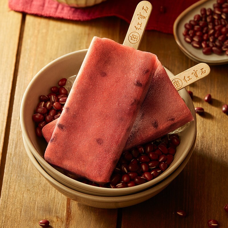 红豆冰棍75g5支套装冰淇淋雪糕冰棍家庭装量贩装冰激凌冰激淋冰糕冰棒