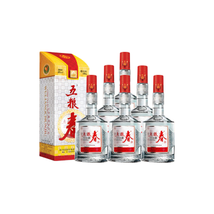 移动端、京东百亿补贴：五粮春 WULIANGYE 五粮春 50度 经典浓香型白酒 500mL*6