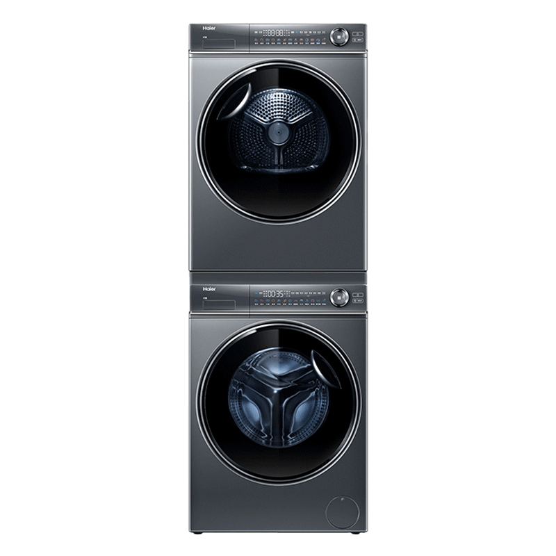 21日20點、PLUS會員：：Haier/海爾 滾筒洗衣機 10Kg纖美洗烘套裝 XQG100-BD14376LU1+H