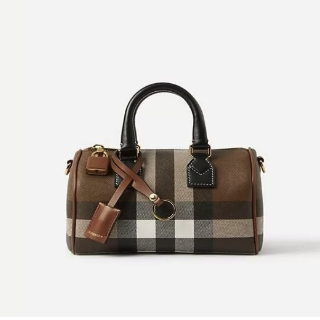 BURBERRY 格纹拼皮革迷你保龄球包 80696631 520礼物 8120元