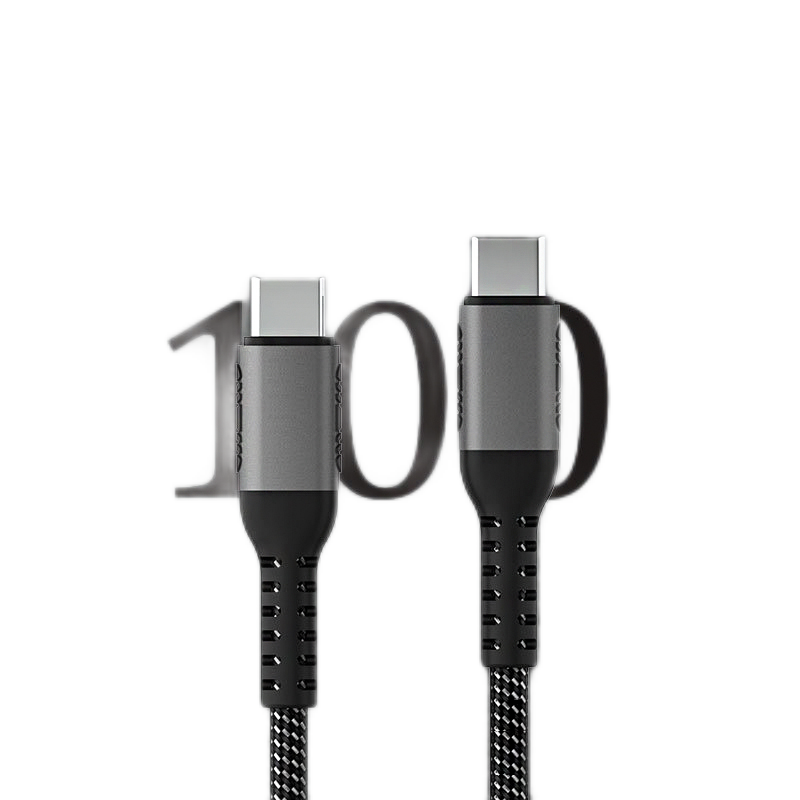 100W快充 双Type-c编织数据线 12.9元（需用券）