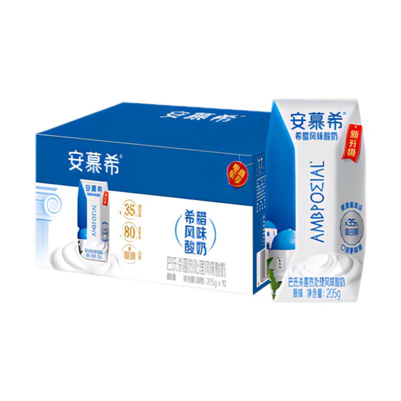伊利安慕希希腊风味原味酸奶205g*10盒 46.8元（合23.4元/件）